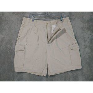 Banana Republic Shorts Mens 36 x 9 Beige Cargo Flat Front High Rise Cotton